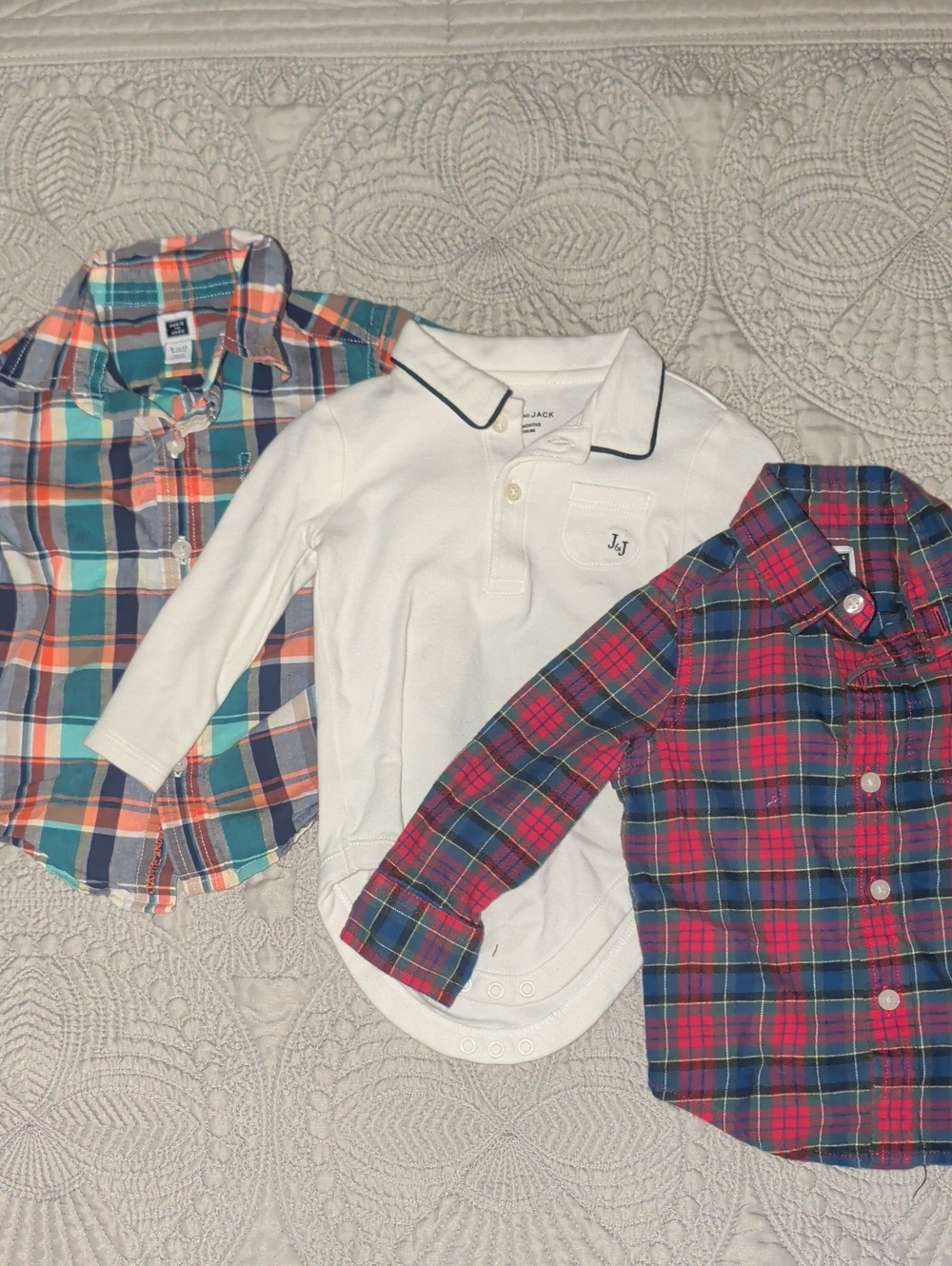 Janie and Jack Long Sleeve Collared Shirt Bundle👔